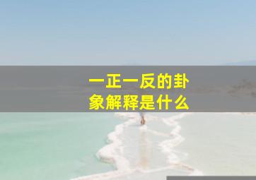 一正一反的卦象解释是什么