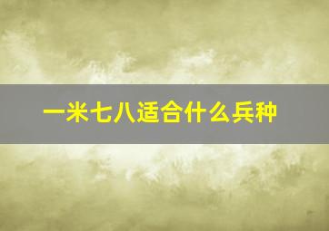 一米七八适合什么兵种