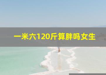 一米六120斤算胖吗女生