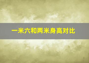 一米六和两米身高对比