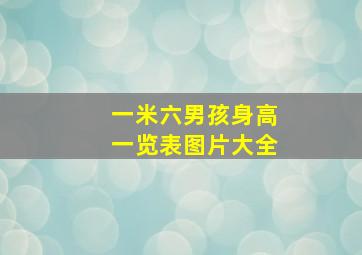 一米六男孩身高一览表图片大全