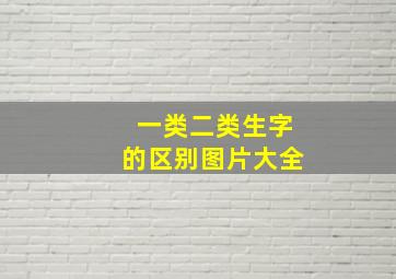 一类二类生字的区别图片大全