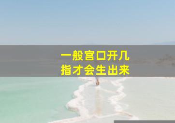 一般宫口开几指才会生出来