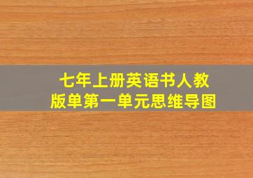 七年上册英语书人教版单第一单元思维导图