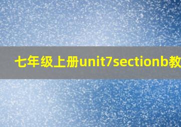 七年级上册unit7sectionb教案