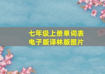 七年级上册单词表电子版译林版图片