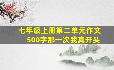 七年级上册第二单元作文500字那一次我真开头