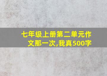 七年级上册第二单元作文那一次,我真500字