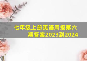 七年级上册英语周报第六期答案2023到2024