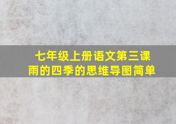 七年级上册语文第三课雨的四季的思维导图简单