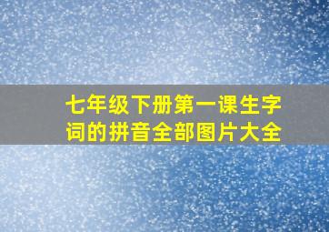 七年级下册第一课生字词的拼音全部图片大全