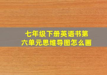 七年级下册英语书第六单元思维导图怎么画