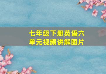 七年级下册英语六单元视频讲解图片