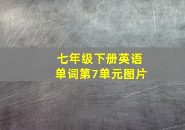 七年级下册英语单词第7单元图片