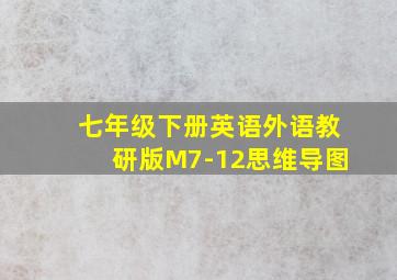 七年级下册英语外语教研版M7-12思维导图