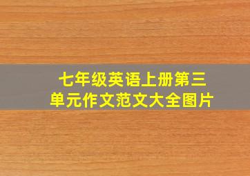 七年级英语上册第三单元作文范文大全图片