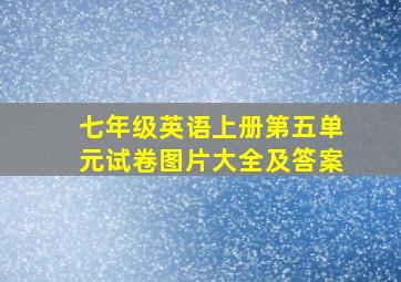 七年级英语上册第五单元试卷图片大全及答案