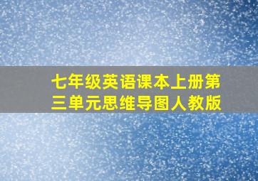 七年级英语课本上册第三单元思维导图人教版