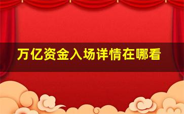 万亿资金入场详情在哪看