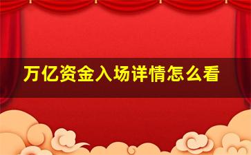 万亿资金入场详情怎么看