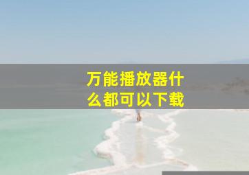 万能播放器什么都可以下载