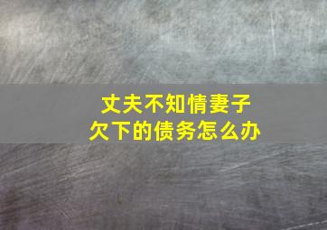 丈夫不知情妻子欠下的债务怎么办