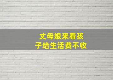 丈母娘来看孩子给生活费不收