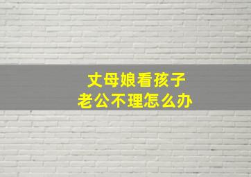 丈母娘看孩子老公不理怎么办