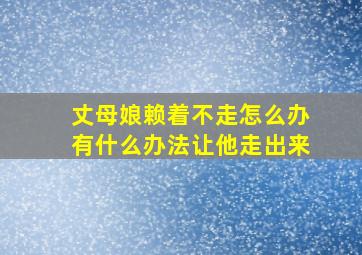 丈母娘赖着不走怎么办有什么办法让他走出来