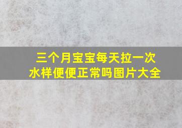 三个月宝宝每天拉一次水样便便正常吗图片大全