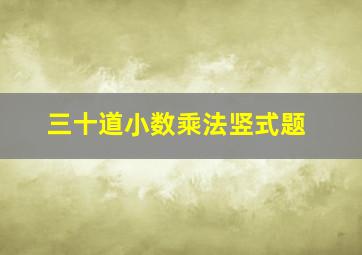 三十道小数乘法竖式题