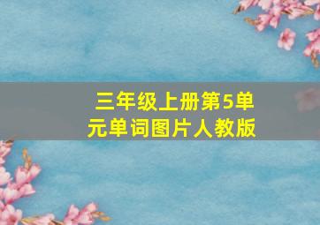 三年级上册第5单元单词图片人教版