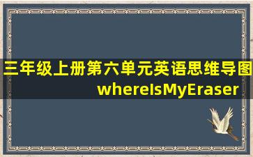 三年级上册第六单元英语思维导图whereIsMyEraser