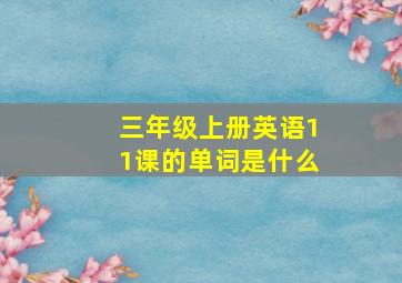 三年级上册英语11课的单词是什么