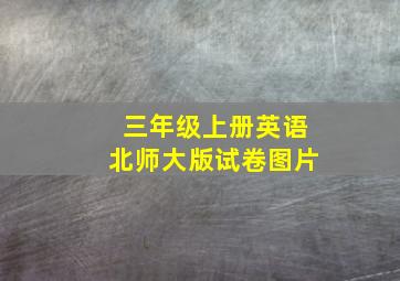 三年级上册英语北师大版试卷图片