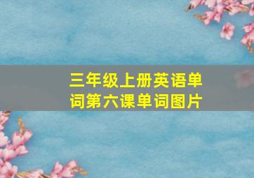 三年级上册英语单词第六课单词图片