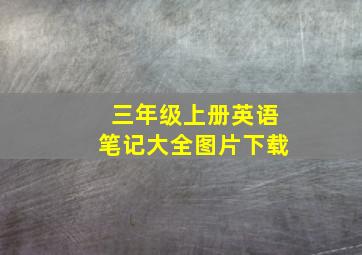 三年级上册英语笔记大全图片下载