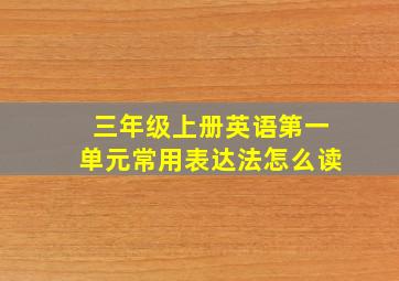 三年级上册英语第一单元常用表达法怎么读