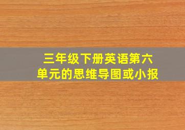 三年级下册英语第六单元的思维导图或小报