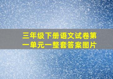 三年级下册语文试卷第一单元一整套答案图片