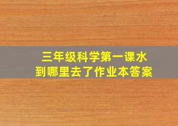 三年级科学第一课水到哪里去了作业本答案