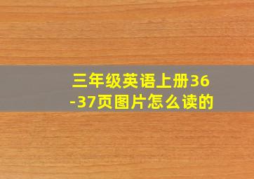 三年级英语上册36-37页图片怎么读的