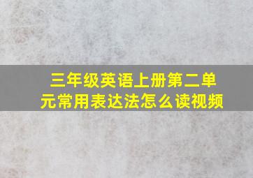 三年级英语上册第二单元常用表达法怎么读视频