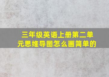 三年级英语上册第二单元思维导图怎么画简单的