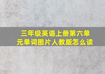 三年级英语上册第六单元单词图片人教版怎么读