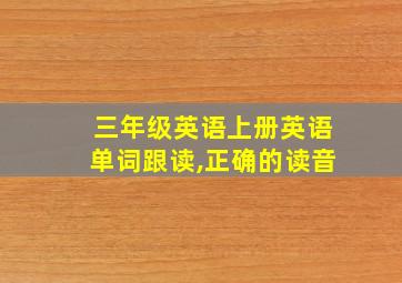 三年级英语上册英语单词跟读,正确的读音