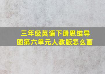 三年级英语下册思维导图第六单元人教版怎么画