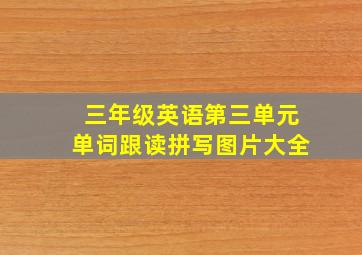 三年级英语第三单元单词跟读拼写图片大全