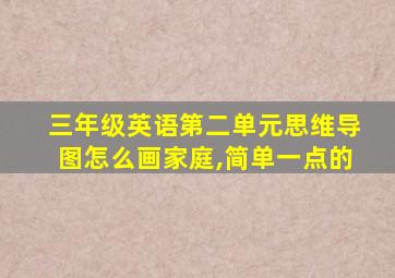 三年级英语第二单元思维导图怎么画家庭,简单一点的