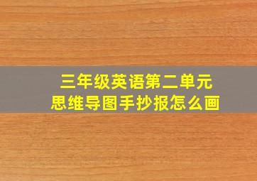 三年级英语第二单元思维导图手抄报怎么画